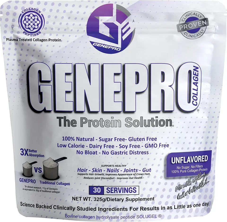 Unflavored Protein Powder with Collagen Peptides 30 Servings B3934