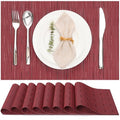 Vinyl Woven Washable Non-Slip Placemats Set of 8 U228