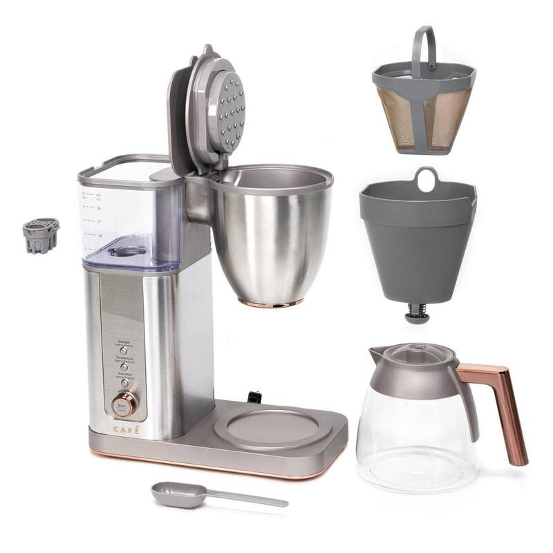 10 Cup Stainless Steel Drip Coffee Maker with Glass Carafe T932