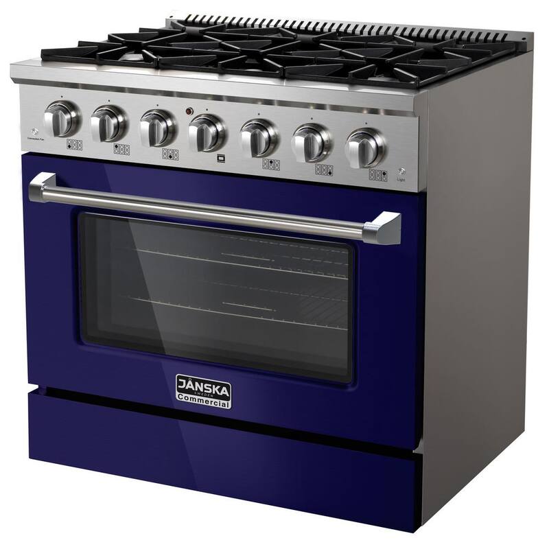 36 in. 5.2 cu. ft. Gas Range with 6 Sealed Burners, Convection Oven, Griddle T175556