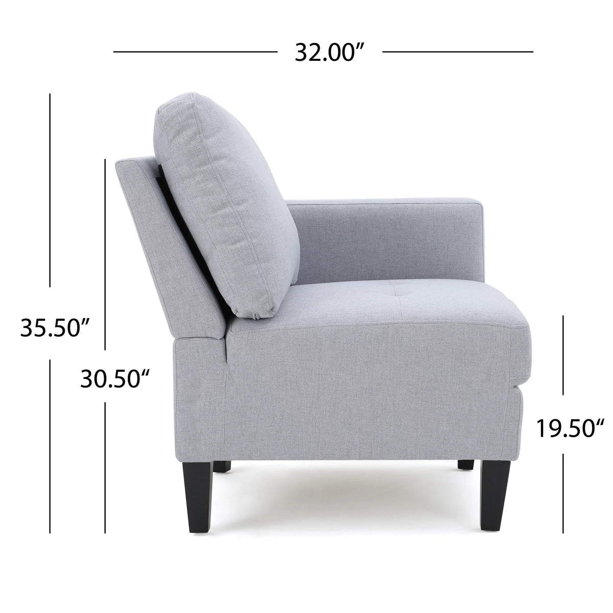 Light Gray Fabric 5 Seater Sectional Sofa with Storage Ottoman J17721