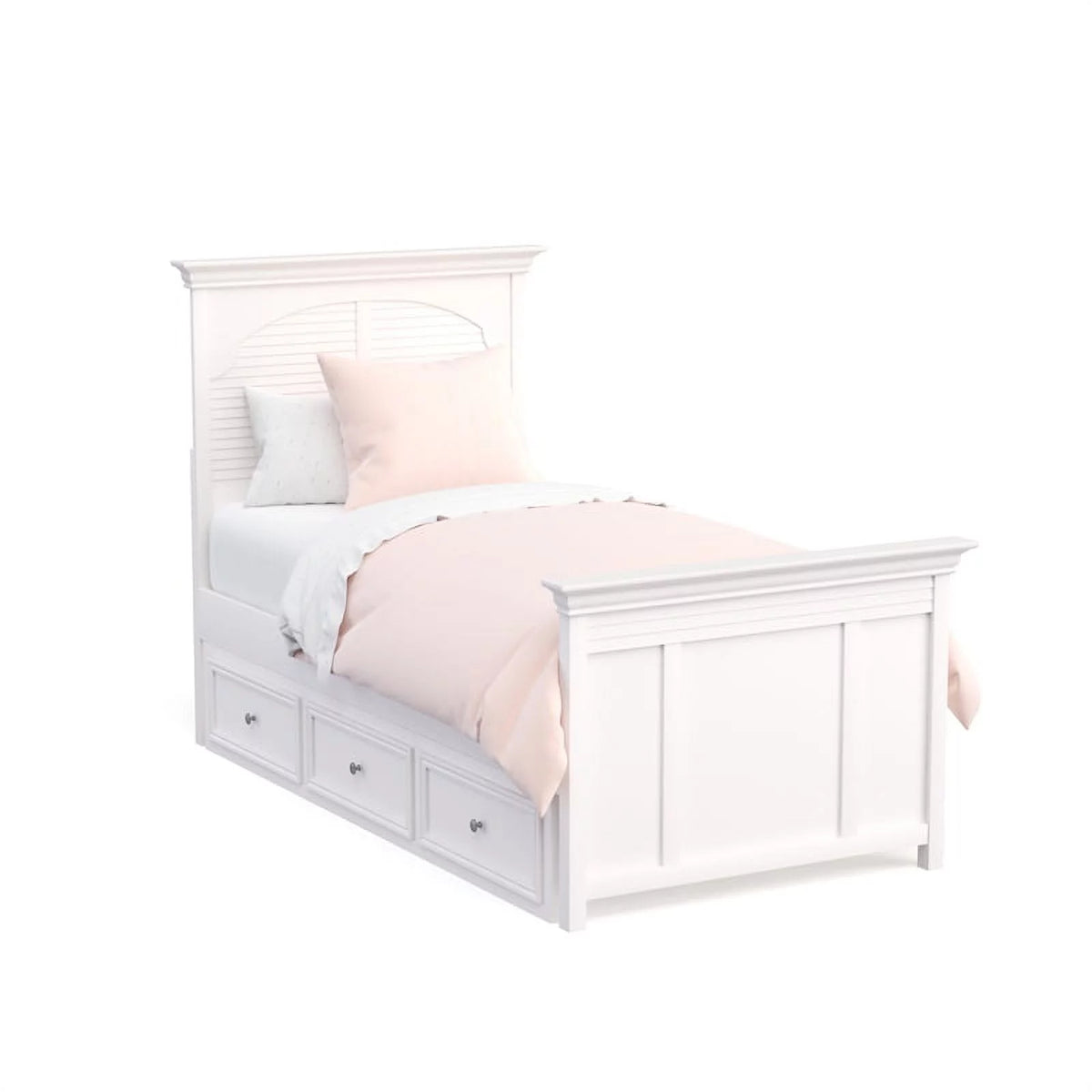 Bright White 3 Under Bed Storage Drawers J703119