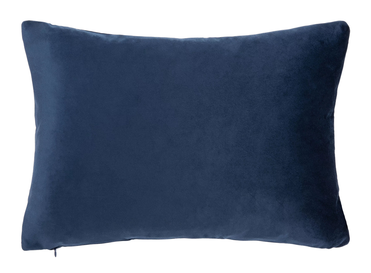 Striped Lines Lumbar Pillow, 12" x 20", Dark Blue E45010