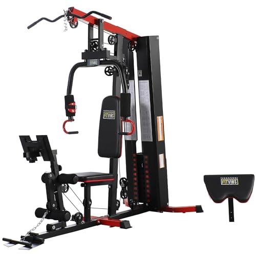 Multifunctional Home Gym Equipment with Leg Press and Pulley System R716