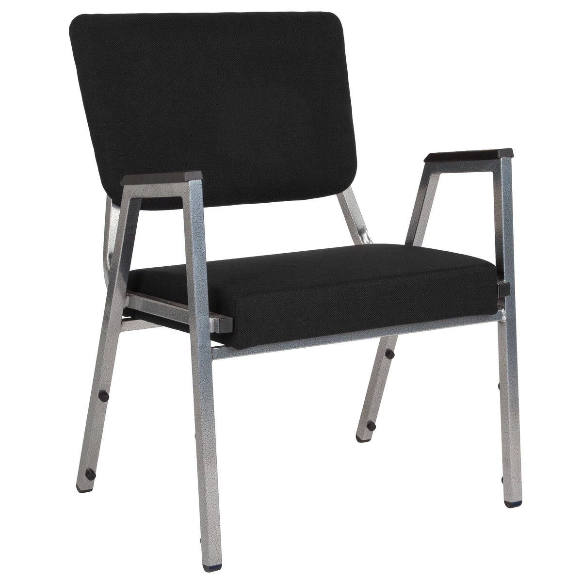 4 Pack Black Antimicrobial Fabric Bariatric Medical Reception Arm Chair B843003