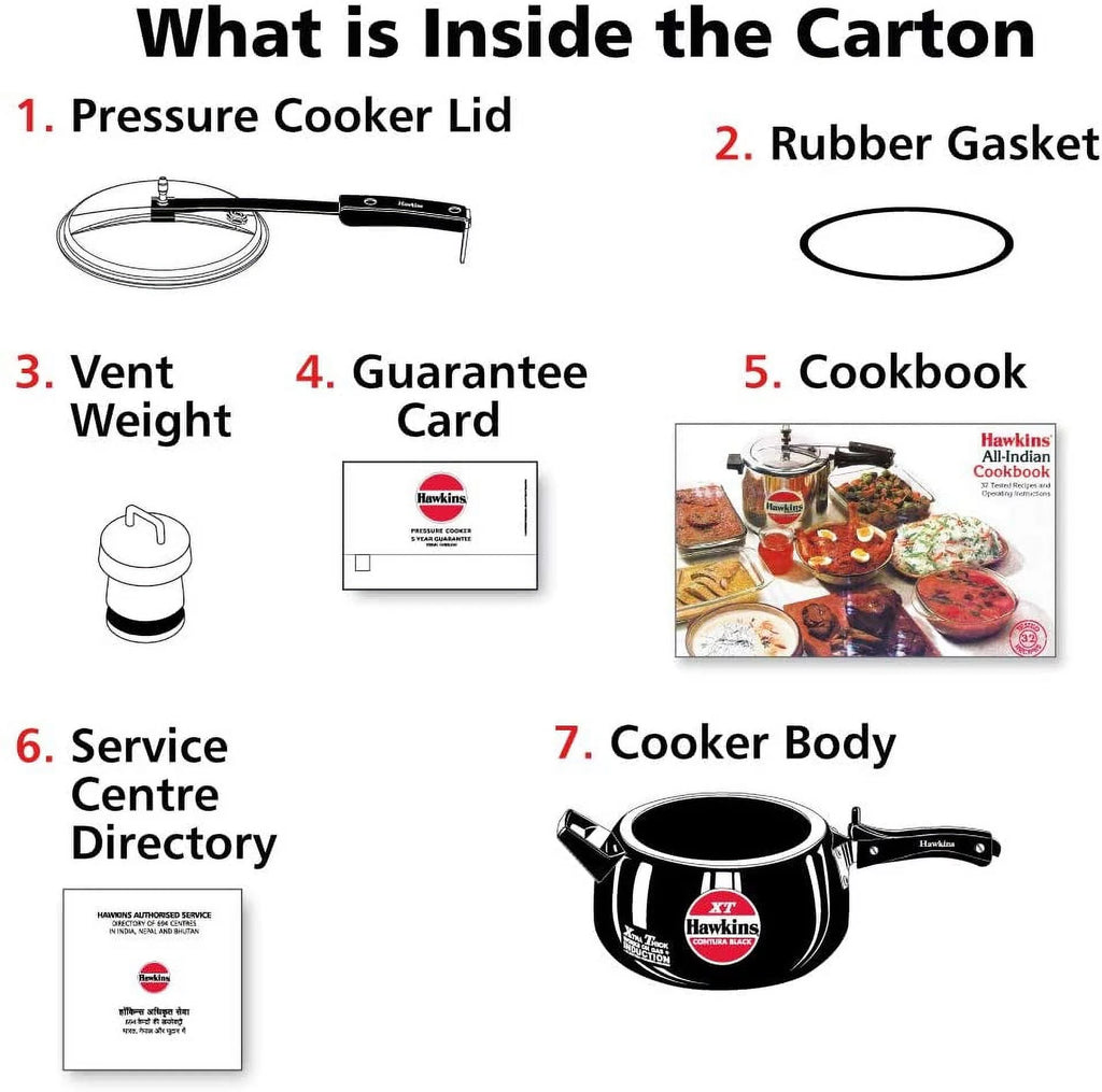 Black 5L Hard Anodized Pressure Cooker X70251