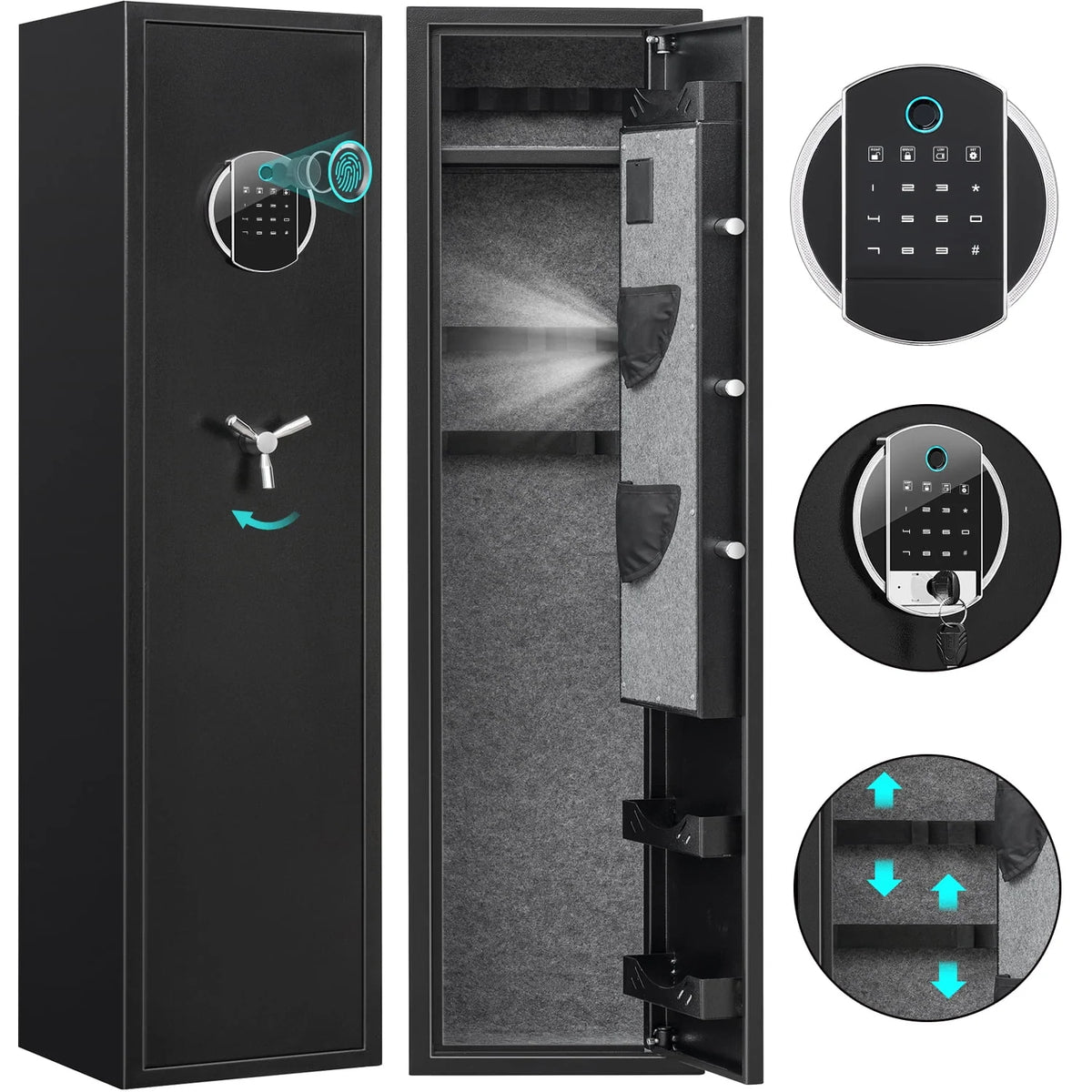 3-5 Long Gun Safe with Backlit Keypad N912