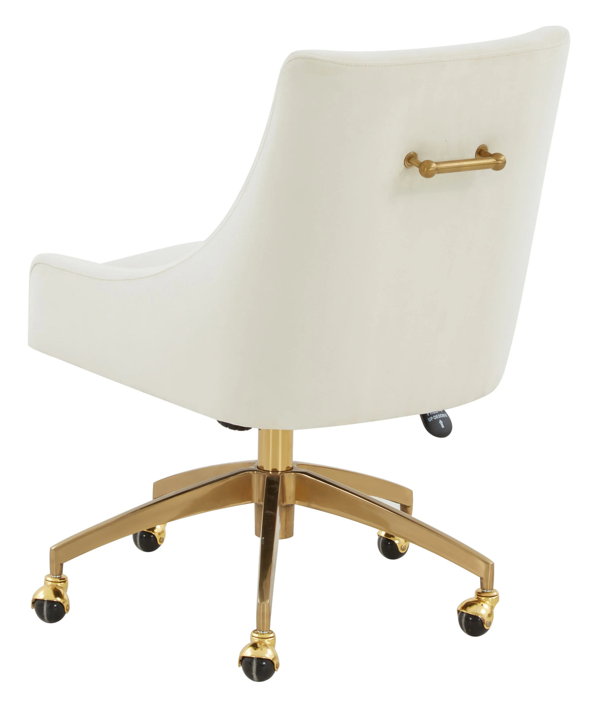 Cream Gold Velvet Adjustable Swivel Desk Chair S835