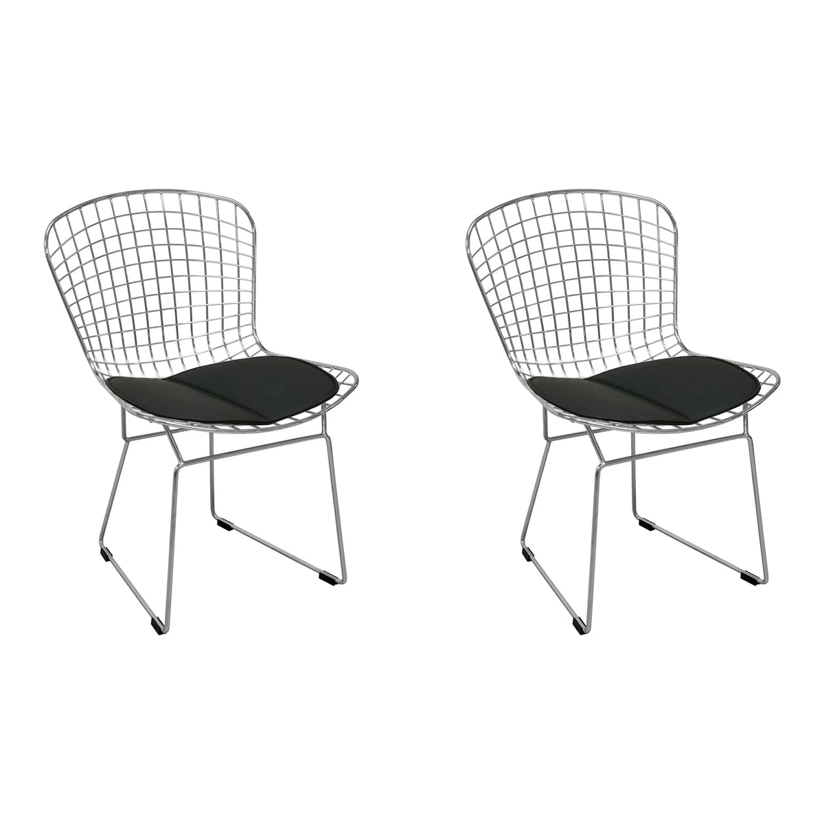 Chrome Wire Dining Side Chair Set of 2 I356210