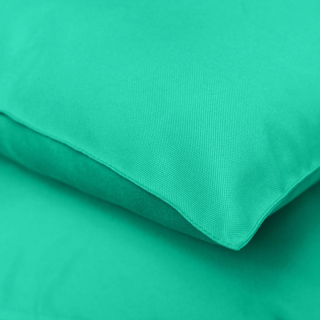 Pack of 2 Outdoor Decorative Throw Pillows 18 x 18 inch Solid Aqua Square Pillows L825