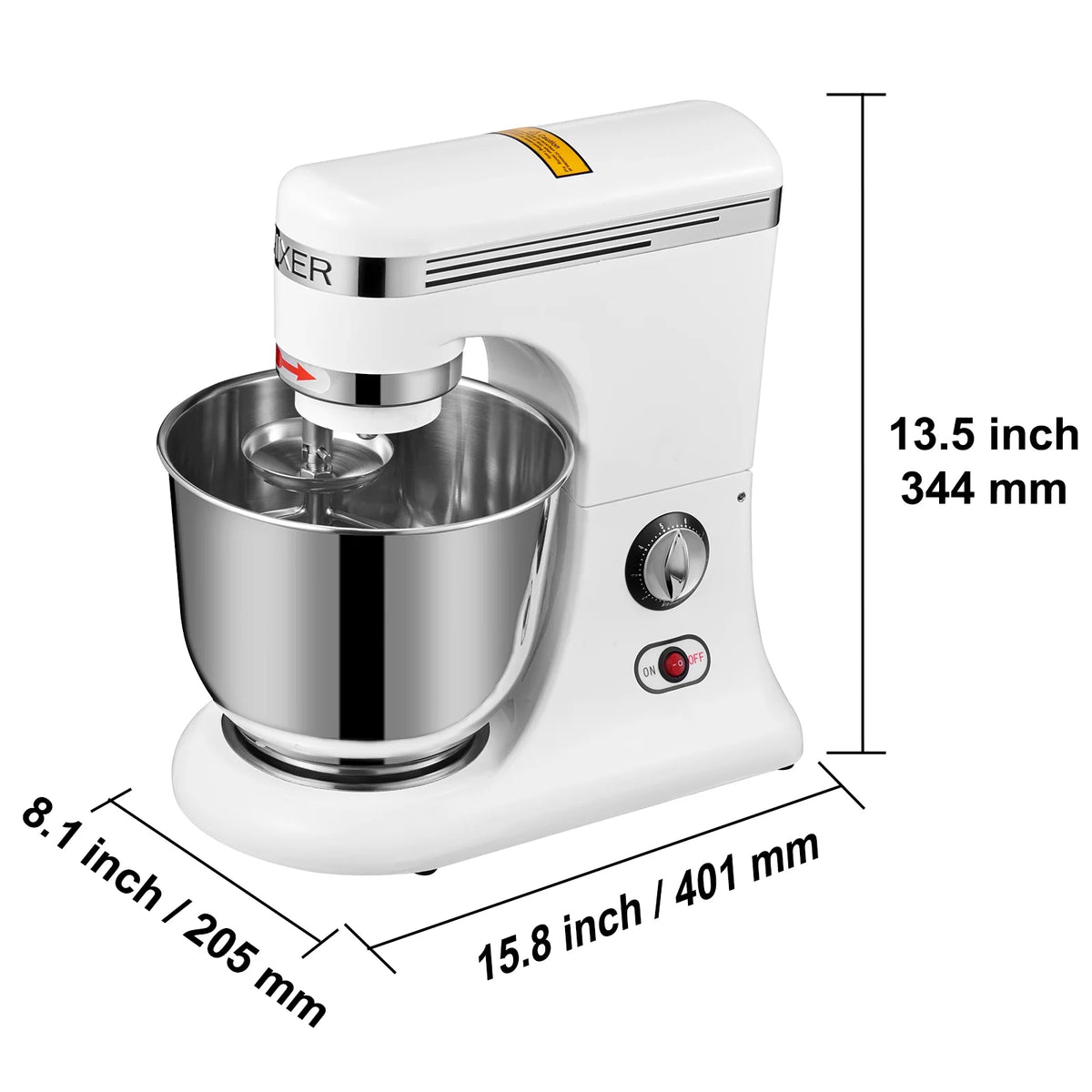 600W 11 Speed Tilt Head Stand Mixer 7.4 Quart Bowl 3 Attachments F188