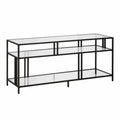 Industrial Metal TV Stand with Glass Shelves V833