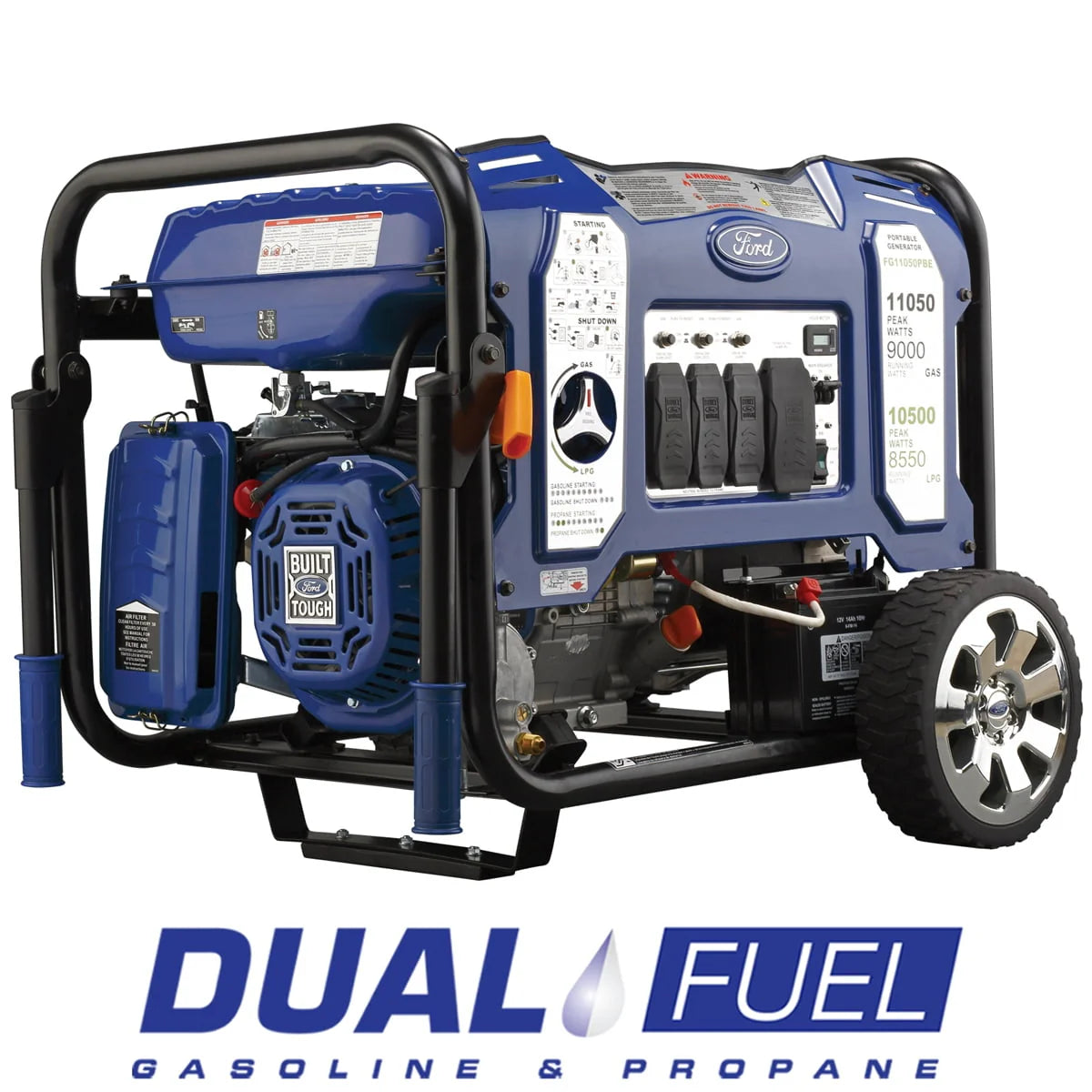 11,050-Watt Dual Fuel Portable Generator F62159