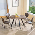 Round Wood Dining Table for 4-6 47" Grey J1393