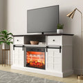 White Modern Farmhouse TV Stand X2150