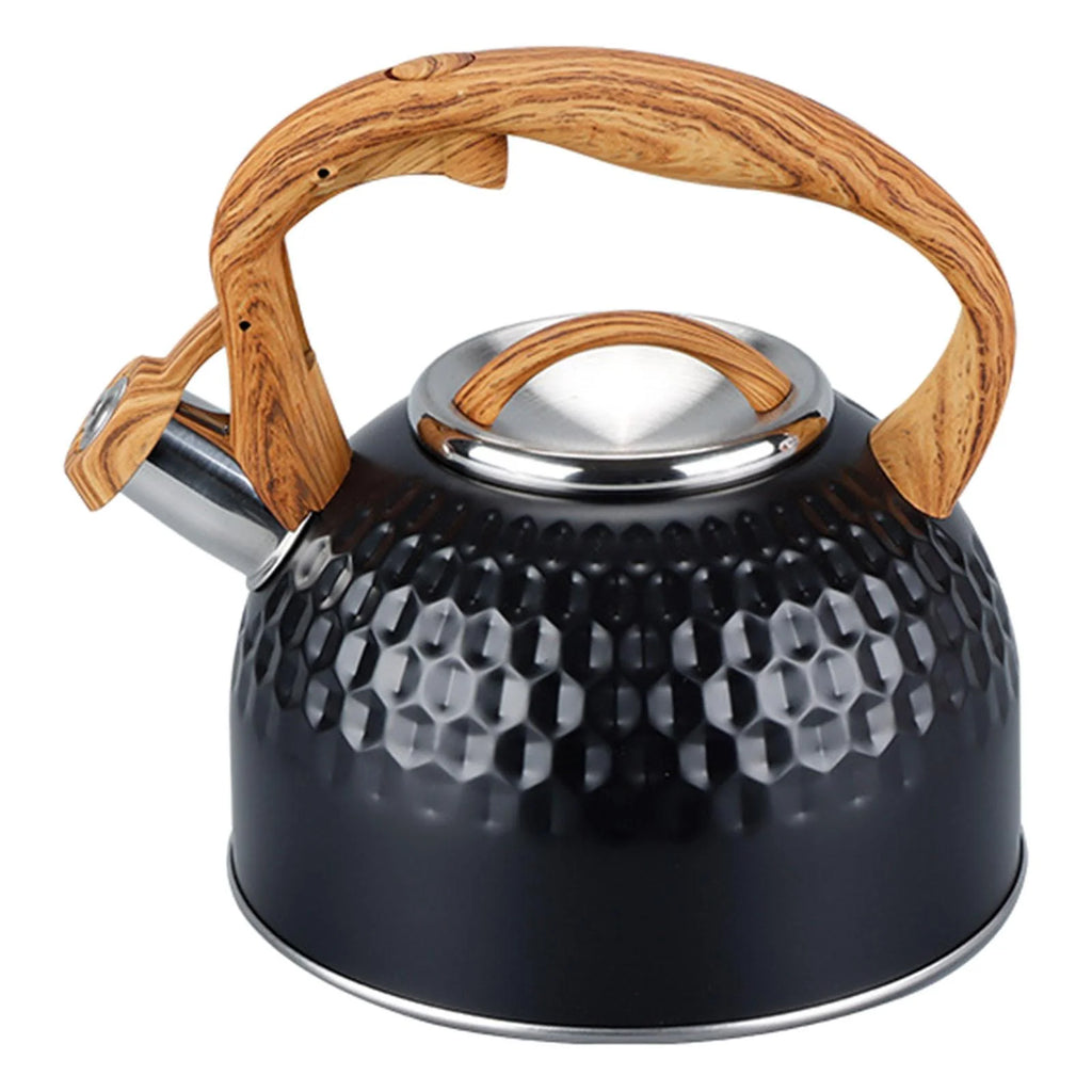 Black Stainless Steel Whistling Tea Pot E401803