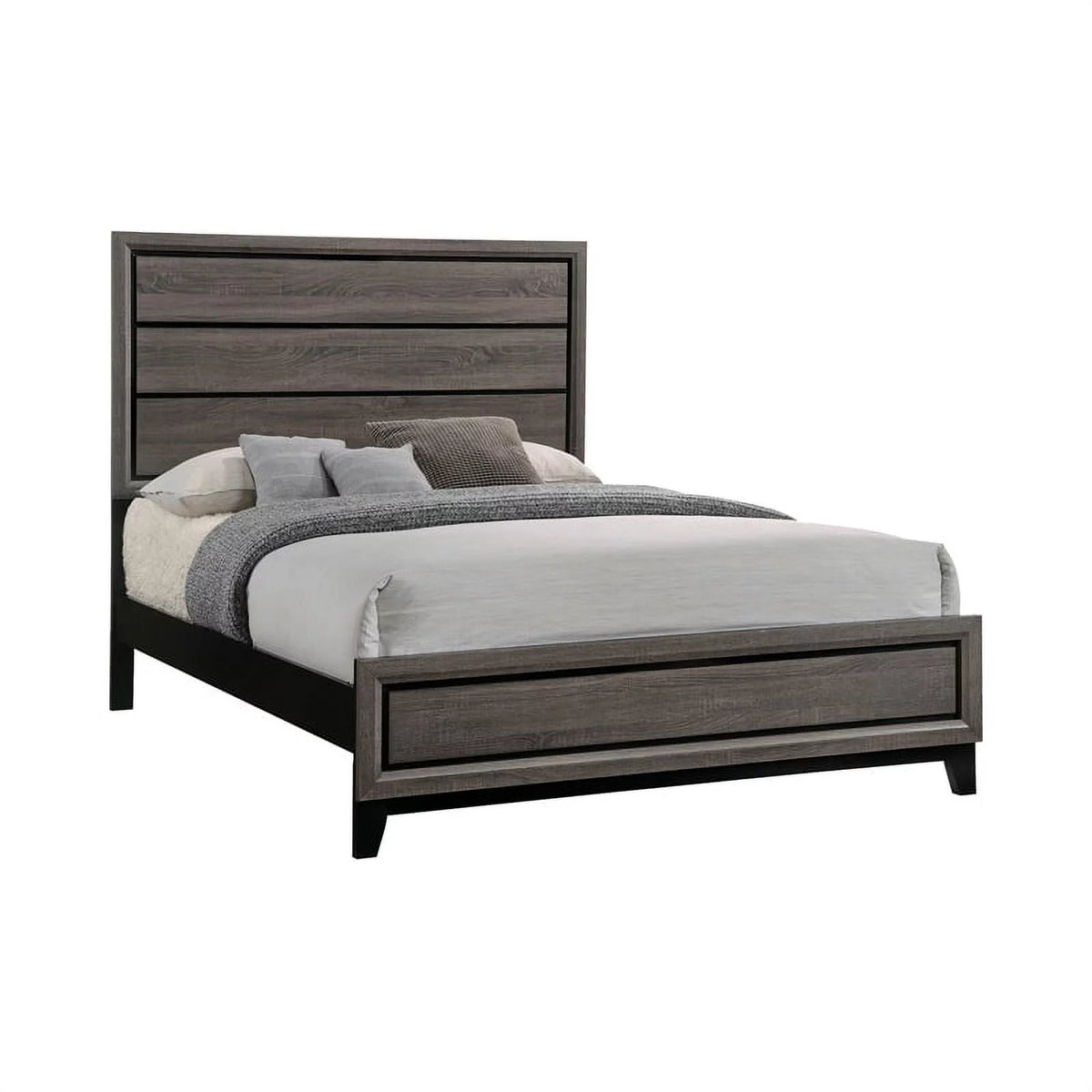 4-piece Grey Oak Bedroom Set V2755