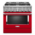 5.1 cu. ft. Dual Fuel Freestanding Smart Range with 6-Burners in Passion Red K89924