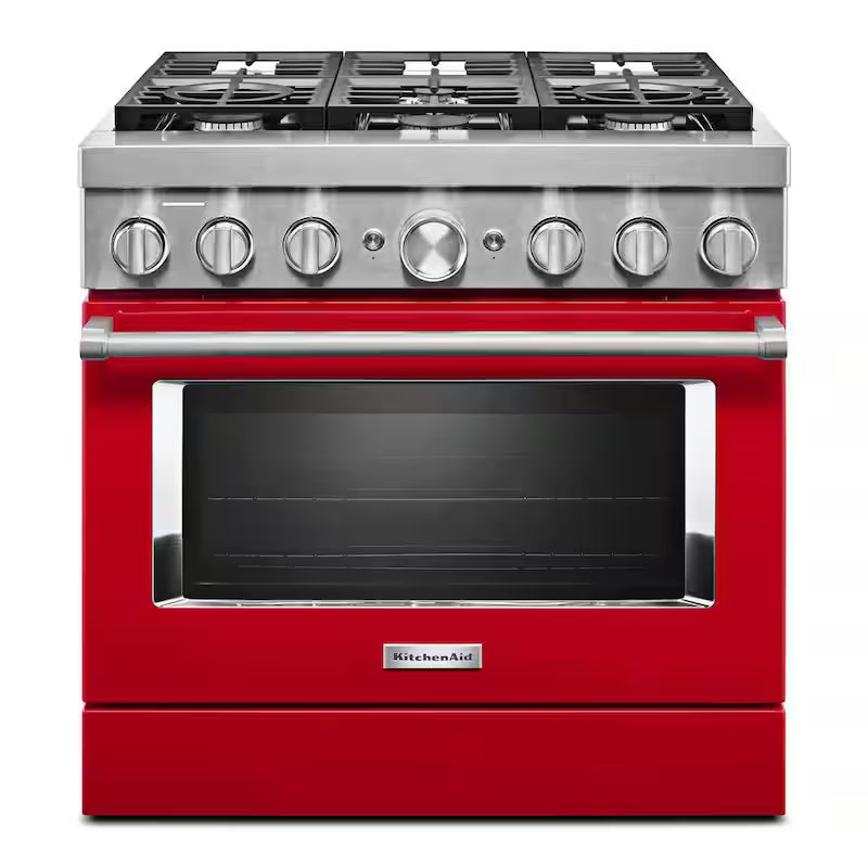 5.1 cu. ft. Dual Fuel Freestanding Smart Range with 6-Burners in Passion Red K89924