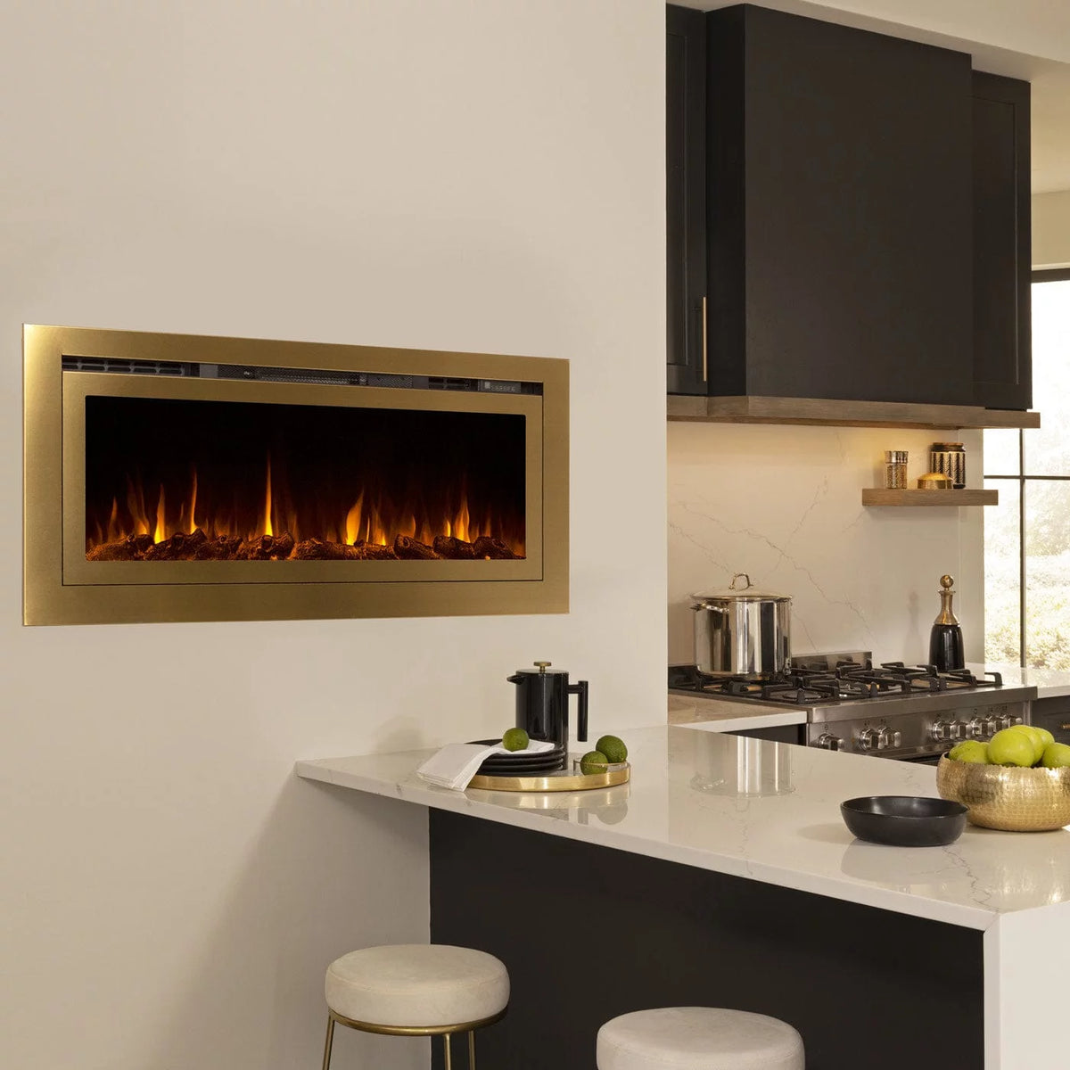 50" Recessed Smart Electric Fireplace S606