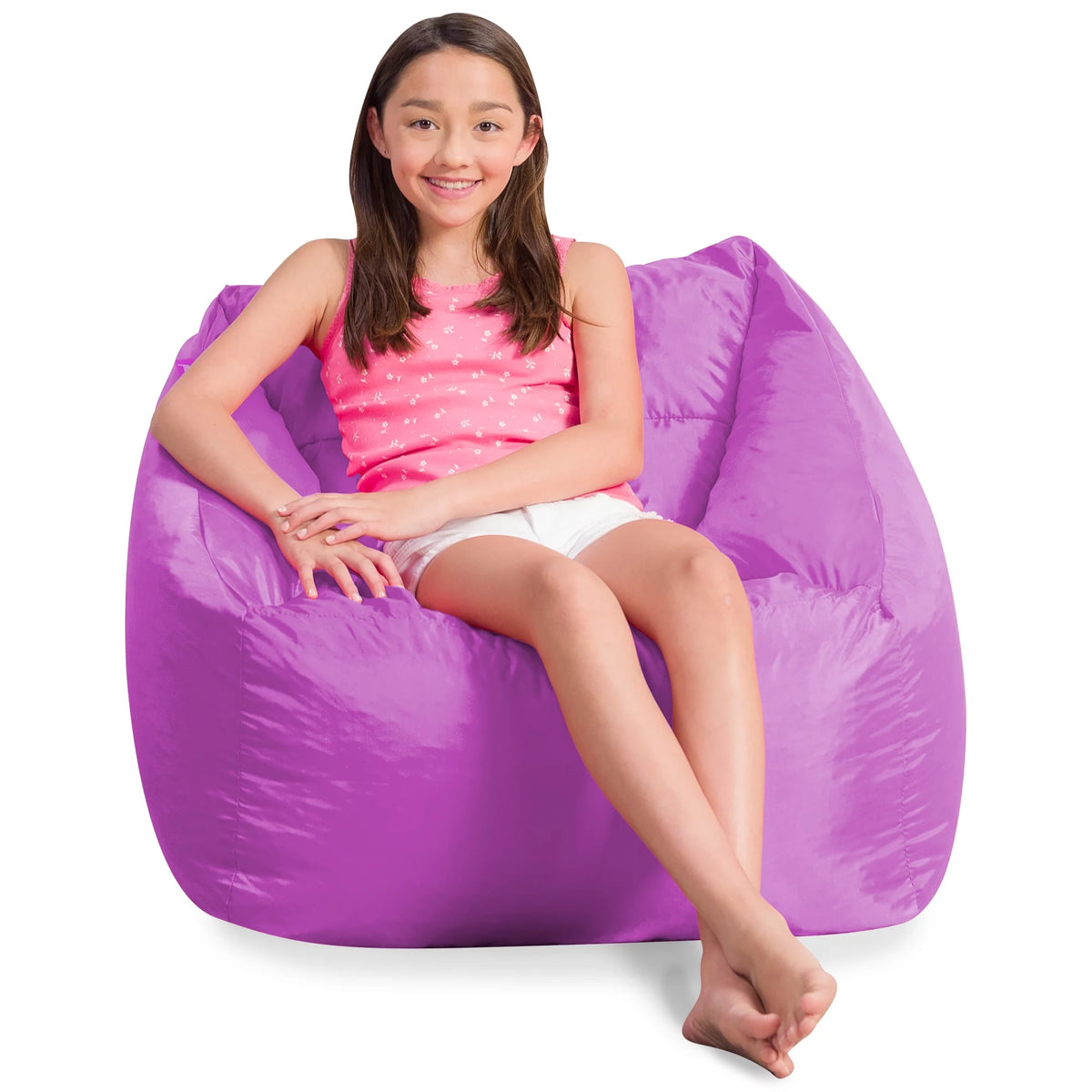 Purple Nylon Bean Bag Chair P2191