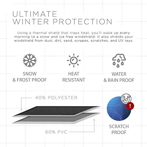 Windshield Cover for Ice and Snow 700D Marine Waterproof Fabric Q7109
