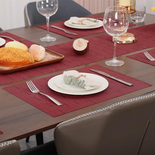 Vinyl Woven Washable Non-Slip Placemats Set of 8 U228