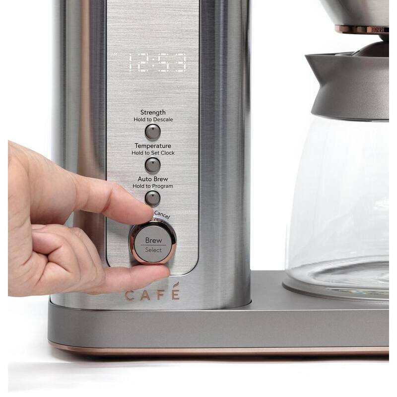 10 Cup Stainless Steel Drip Coffee Maker with Glass Carafe T932