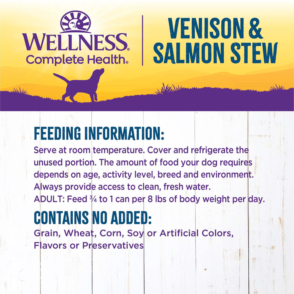 Natural Grain Free Canned Dog Food, Venison & Salmon Stew, 12.5-Ounce Can (Pack of 12) K495