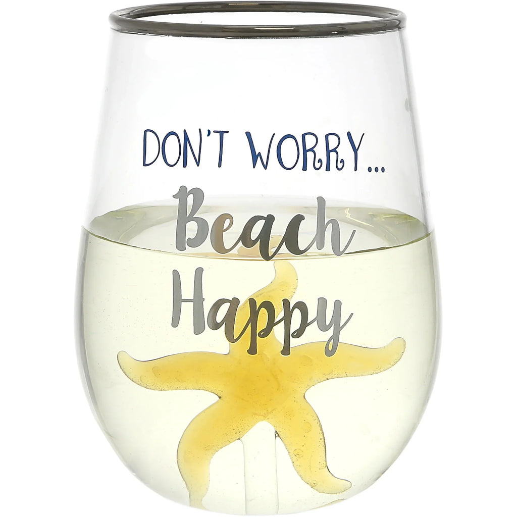 19 oz. Stemless Wine Glass with 3-D Figurine B638435