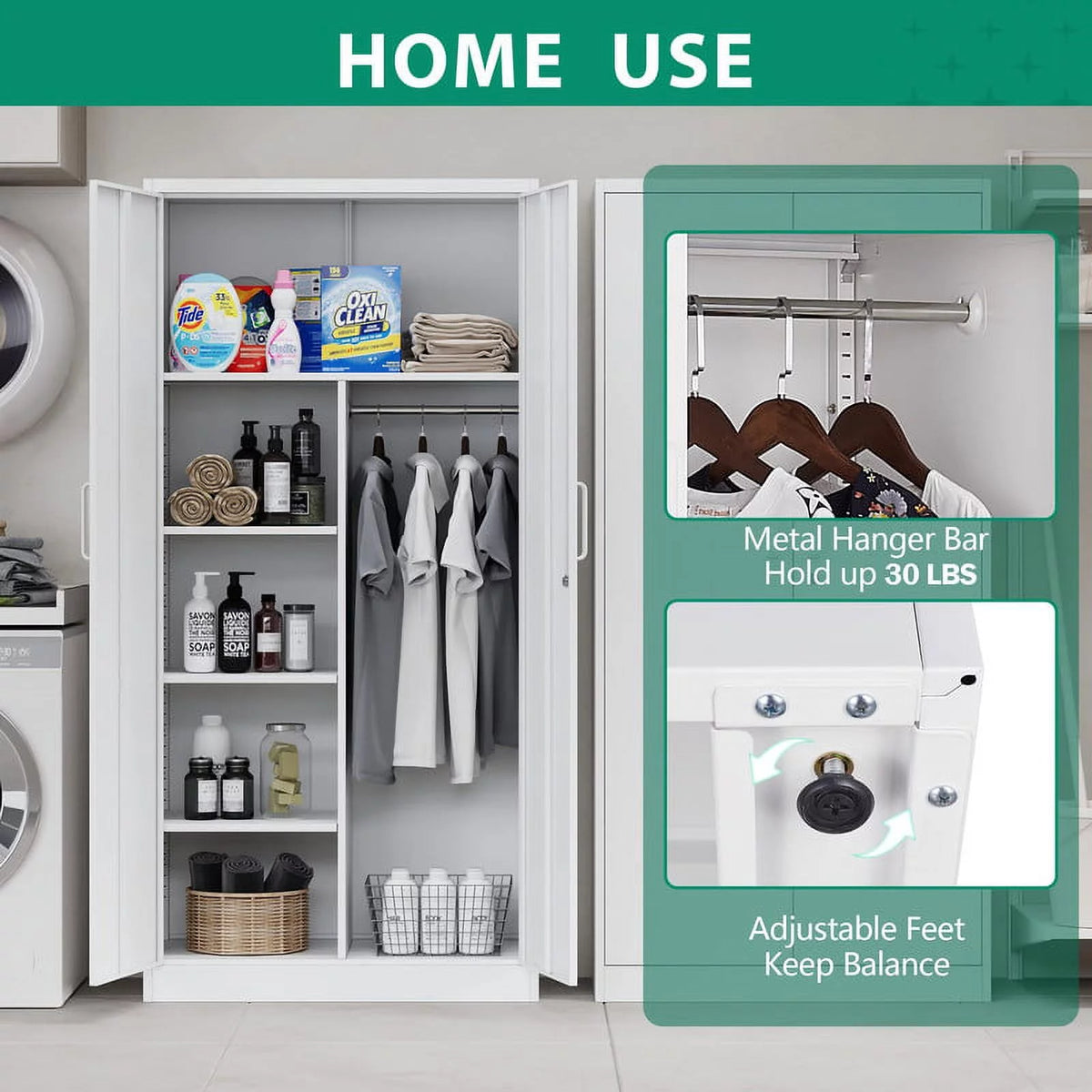 Metal Storage Cabinet with Locking Doors W5183