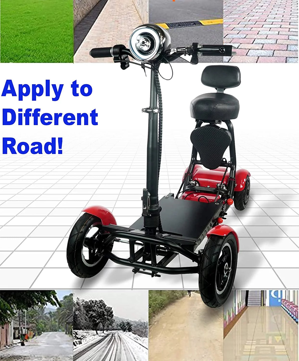 Foldable Lightweight Battery Power Four-Wheel Mobility Scooter L277